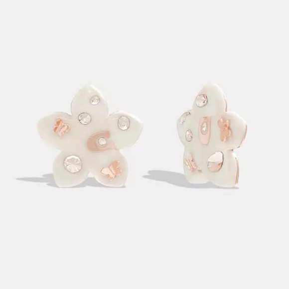 Coach Wildflower Resin Stud Earrings,nwt ! - Picture 1 of 3